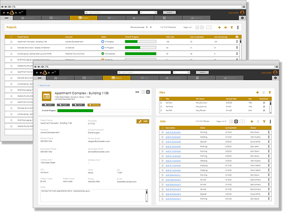 PrismHQ Inventory management system - project management screens